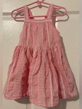 EUC Cat & Jack Light Pink Eyelet Toddler Sundress